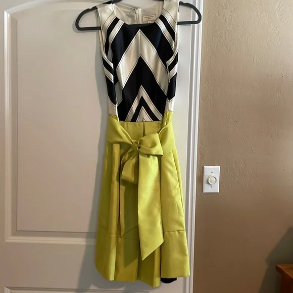 Anthropologie | Dresses | Satin Blackwhite And Lime Green Dress | Poshmark Anthropologie | Dresses | Satin Blackwhite And Lime Green Dress | Poshmark